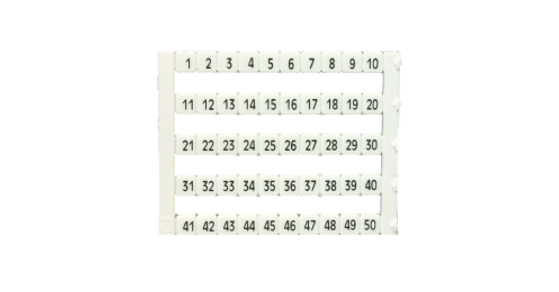 MT5-1-50 sorkapocs jelölő 1-50 ig - Sorkapcsok