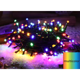 Karácsonyi színes LED fényfüzér, 10m