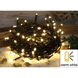 Karácsonyi meleg fehér LED fényfüzér, 10m