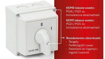 Rozsdamentes tokozott kézikapcsoló