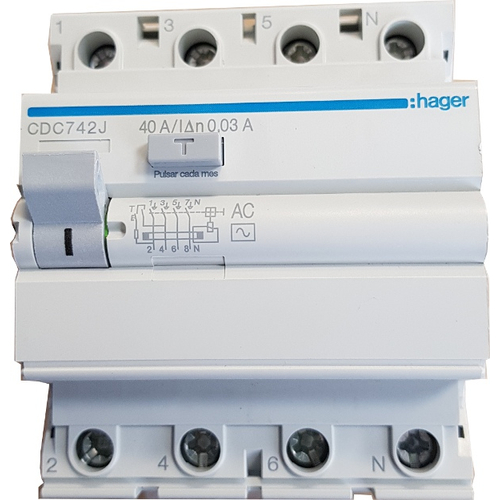 Hager négypólusú áramvédő kapcsoló