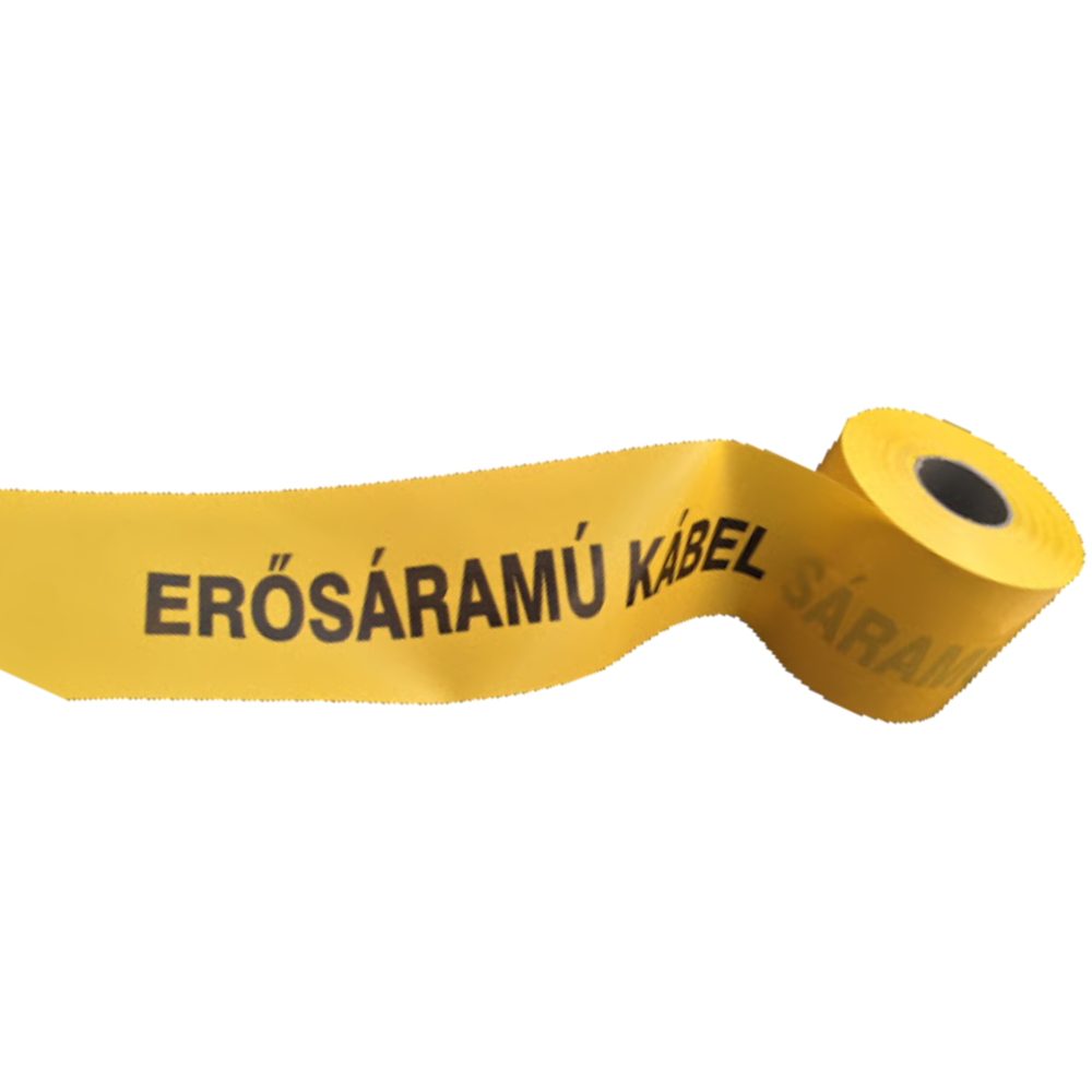 Jelzőszalag Erősáramú Kábel felirattal