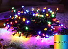 Karácsonyi színes LED fényfüzér, 10m
